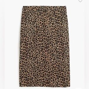 🐆 NWT J Crew Leopard Pencil Skirt ~ Size 8